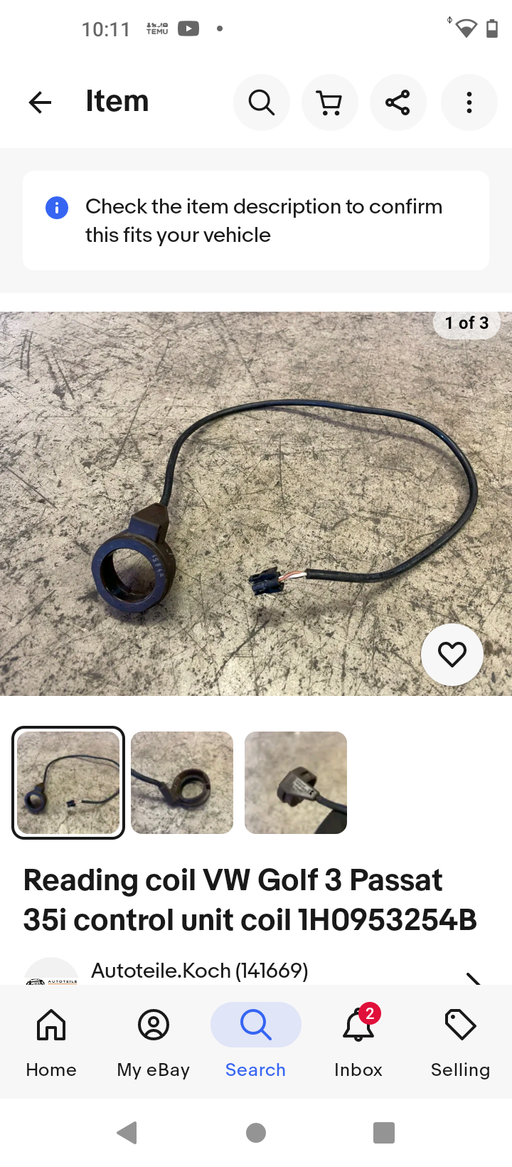 Immobilizer antenna ring Volkswagen Lupo Club Lupo